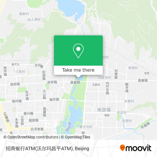 招商银行ATM(沃尔玛昌平ATM) map