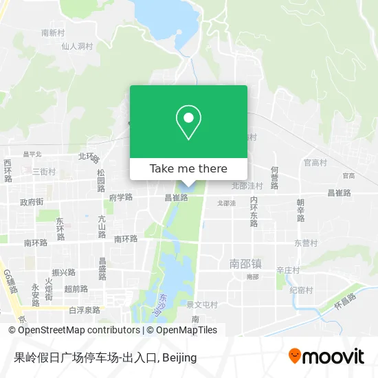 果岭假日广场停车场-出入口 map