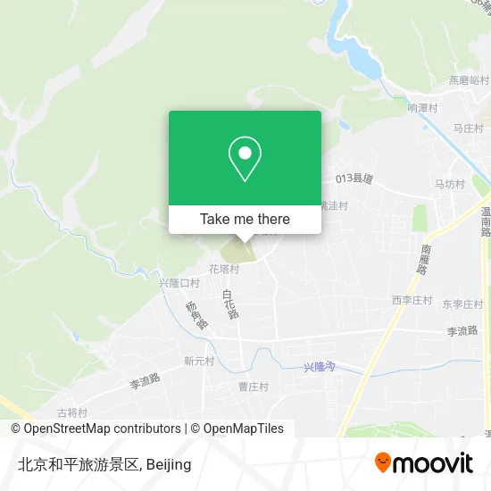 北京和平旅游景区 map