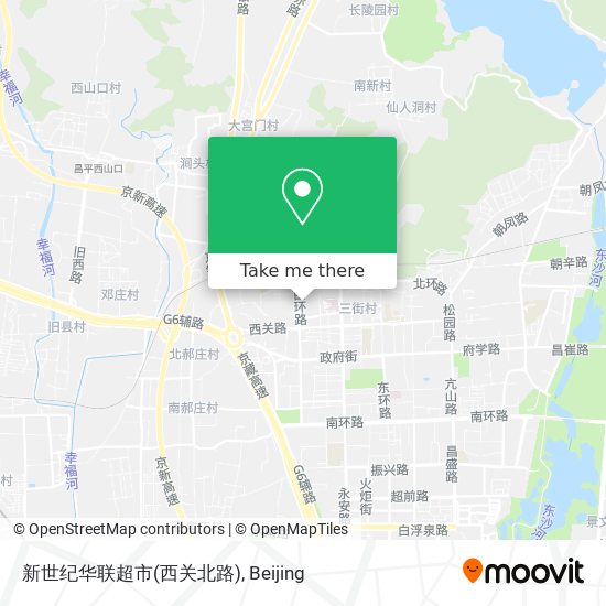 新世纪华联超市(西关北路) map