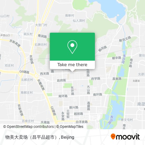 物美大卖场（昌平品超市） map