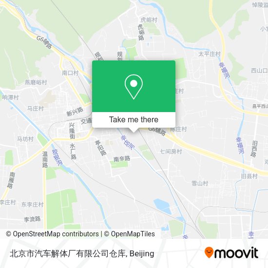 北京市汽车解体厂有限公司仓库 map