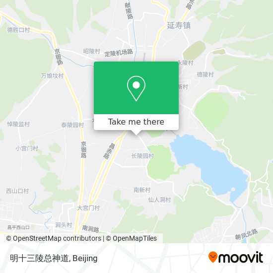 明十三陵总神道 map