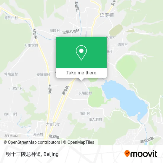 明十三陵总神道 map