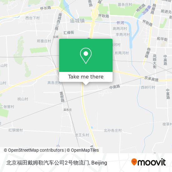 北京福田戴姆勒汽车公司2号物流门 map