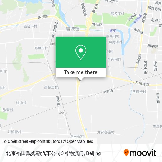 北京福田戴姆勒汽车公司3号物流门 map