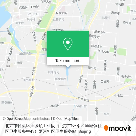 北京市怀柔区庙城镇卫生院（北京市怀柔区庙城镇社区卫生服务中心）两河社区卫生服务站 map