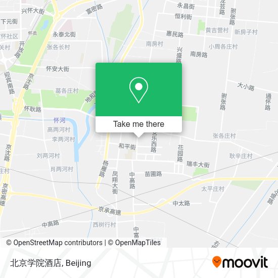 北京学院酒店 map