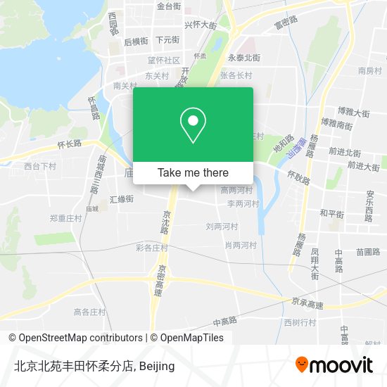 北京北苑丰田怀柔分店 map