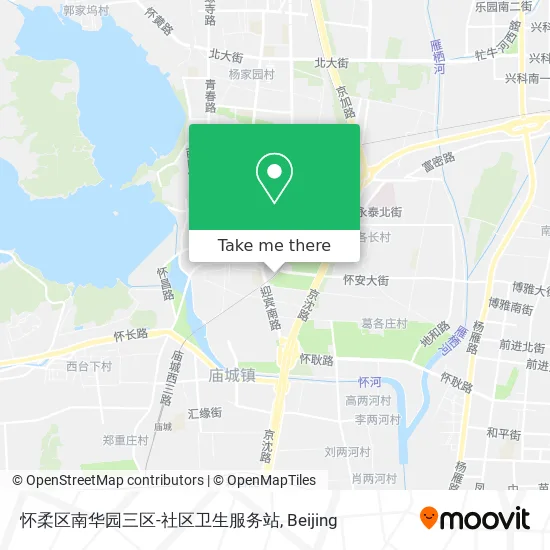 怀柔区南华园三区-社区卫生服务站 map