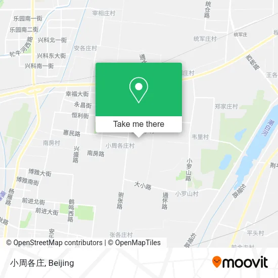 小周各庄 map
