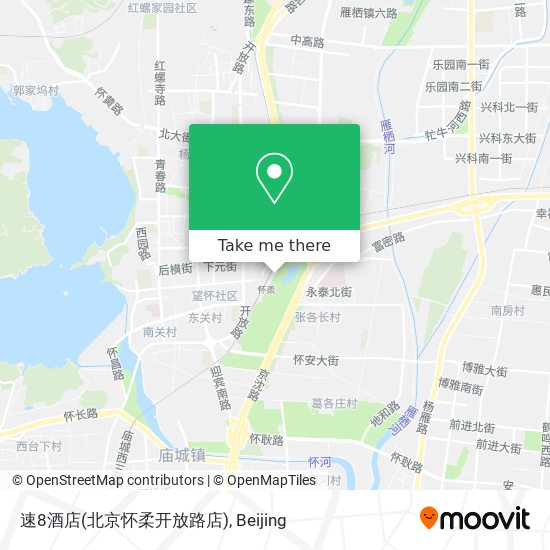 速8酒店(北京怀柔开放路店) map
