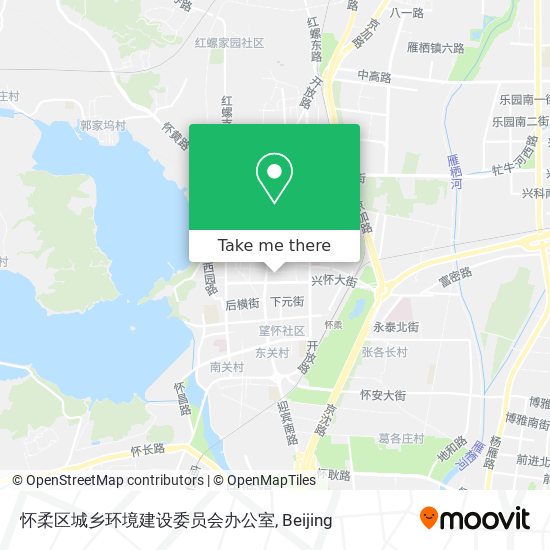 怀柔区城乡环境建设委员会办公室 map