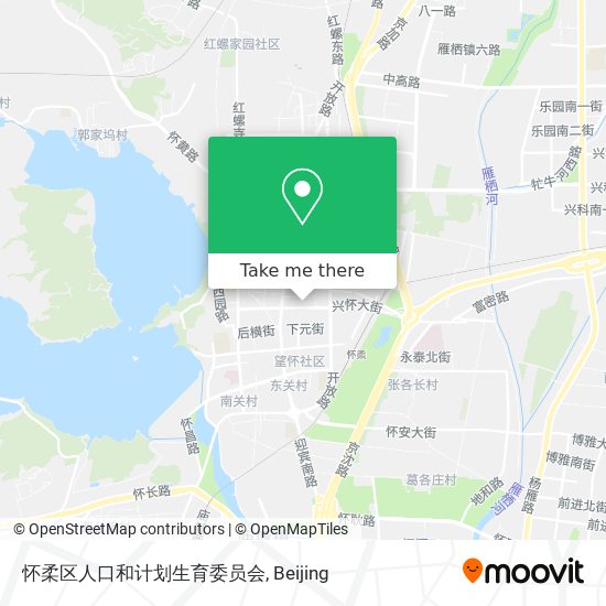 怀柔区人口和计划生育委员会 map