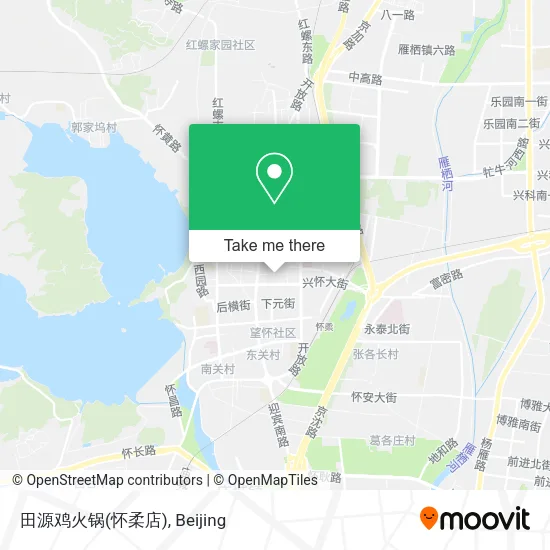 田源鸡火锅(怀柔店) map