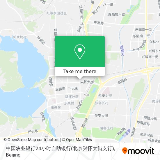 中国农业银行24小时自助银行(北京兴怀大街支行) map