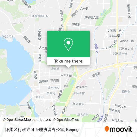 怀柔区行政许可管理协调办公室 map