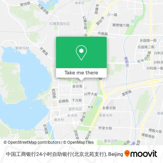 中国工商银行24小时自助银行(北京北苑支行) map
