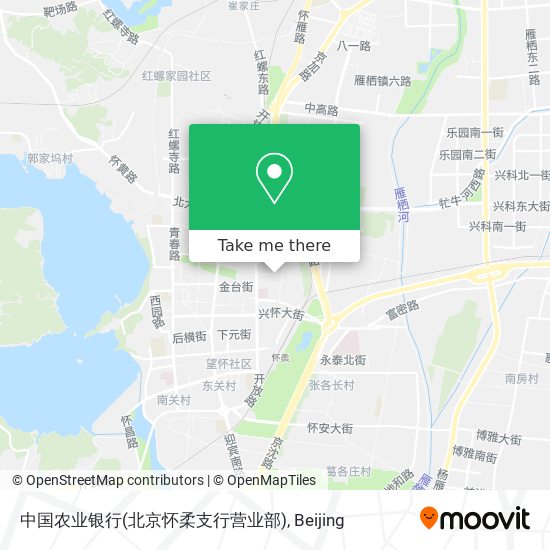 中国农业银行(北京怀柔支行营业部) map