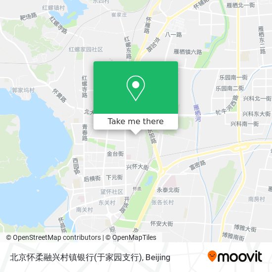 北京怀柔融兴村镇银行(于家园支行) map