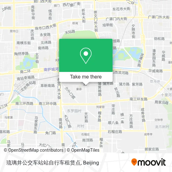 琉璃井公交车站站自行车租赁点 map