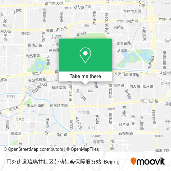 用外街道琉璃井社区劳动社会保障服务站 map