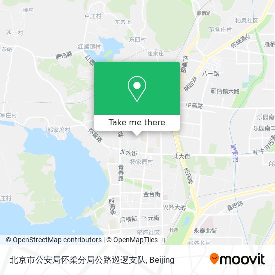 北京市公安局怀柔分局公路巡逻支队 map