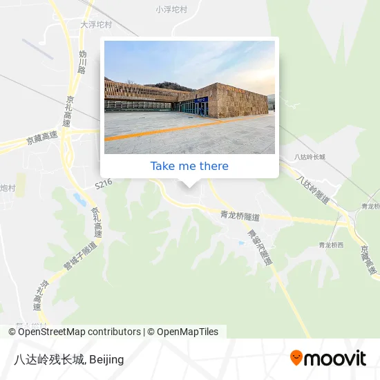八达岭残长城 map