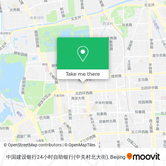 中国建设银行24小时自助银行(中关村北大街) map