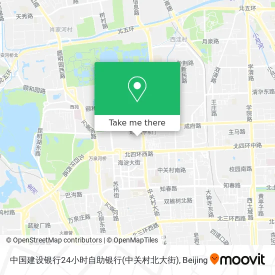 中国建设银行24小时自助银行(中关村北大街) map