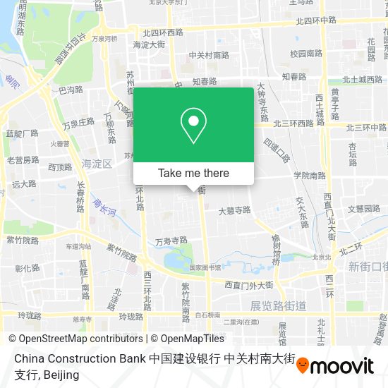 China Construction Bank 中国建设银行 中关村南大街支行 map