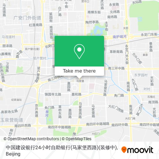 中国建设银行24小时自助银行(马家堡西路)(装修中) map