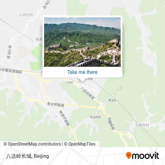 八达岭长城 map