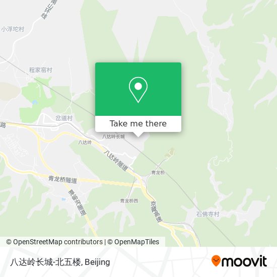 八达岭长城-北五楼 map