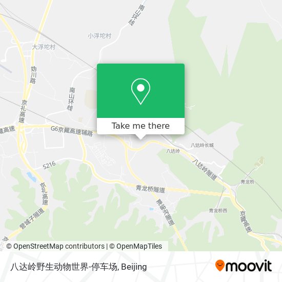 八达岭野生动物世界-停车场 map