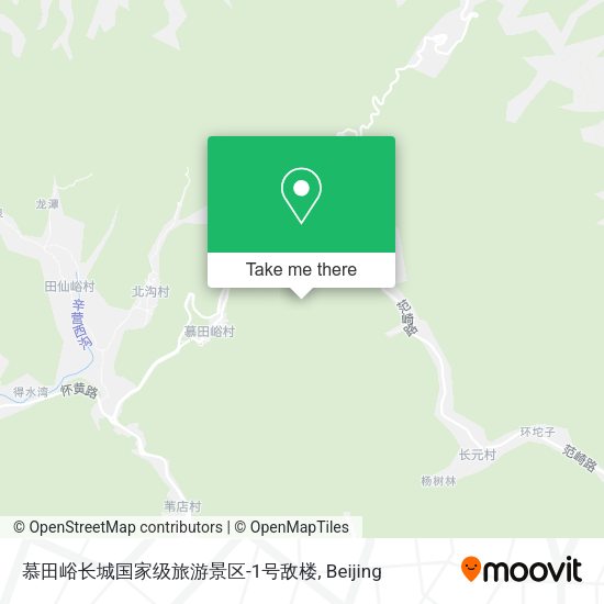 慕田峪长城国家级旅游景区-1号敌楼 map