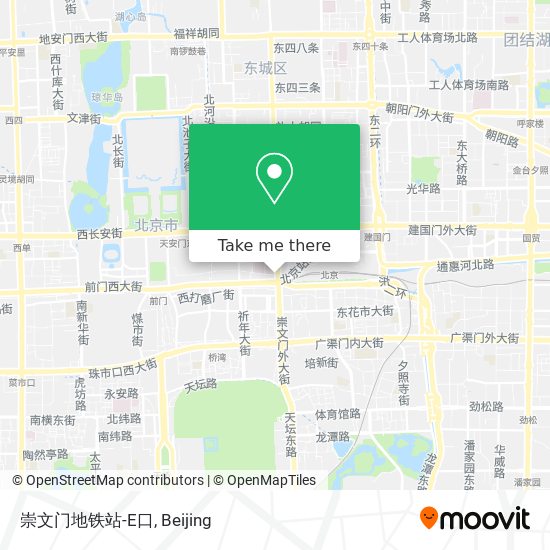 崇文门地铁站-E口 map