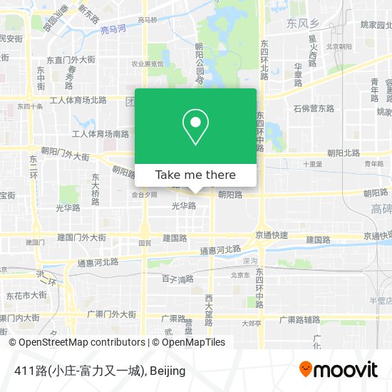 411路(小庄-富力又一城) map