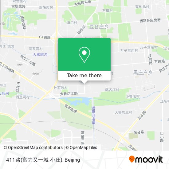411路(富力又一城-小庄) map