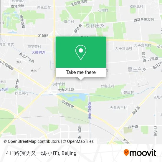 411路(富力又一城-小庄) map