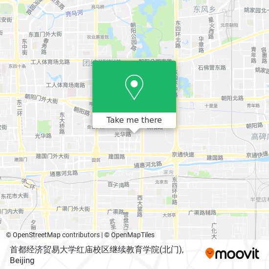 首都经济贸易大学红庙校区继续教育学院(北门) map