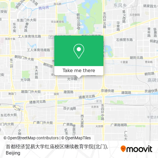 首都经济贸易大学红庙校区继续教育学院(北门) map