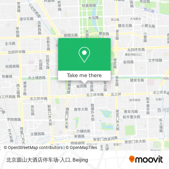 北京圆山大酒店停车场-入口 map
