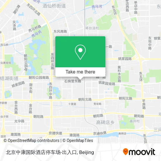 北京中康国际酒店停车场-出入口 map