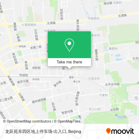 龙跃苑东四区地上停车场-出入口 map