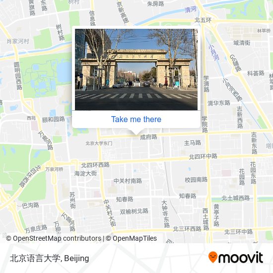 北京语言大学 map
