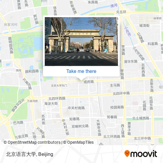 北京语言大学 map