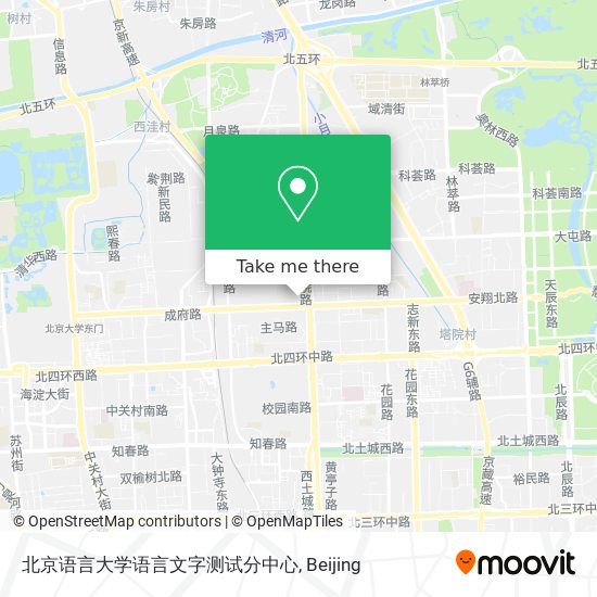 北京语言大学语言文字测试分中心 map