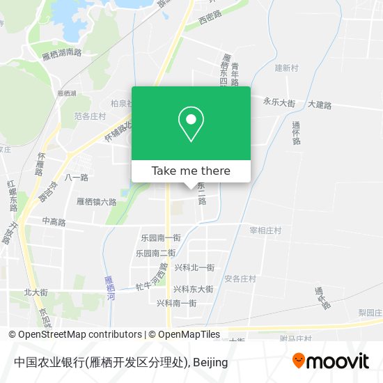 中国农业银行(雁栖开发区分理处) map