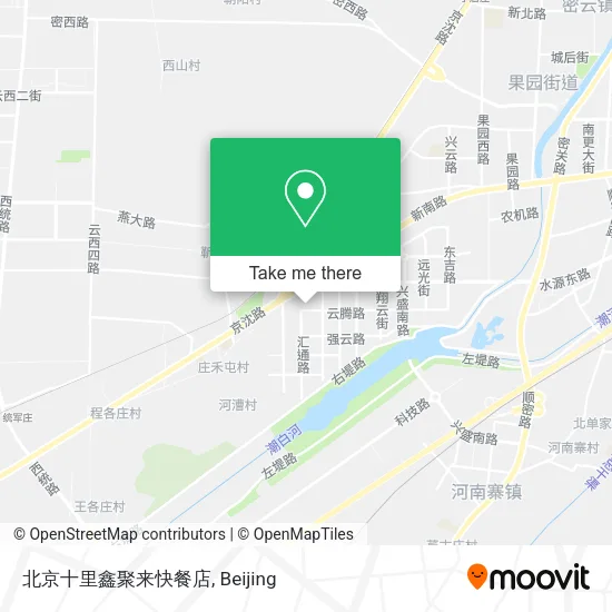 北京十里鑫聚来快餐店 map